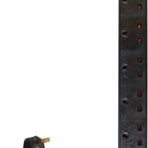 Eagle 8-Way UK Vertical Socket 19 Inch PDU with Surge Protection to UK Plug 2M