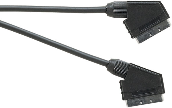 Premium Scart Plug to Scart Plug TV and Video Lead Audio and Video Circuits Connected