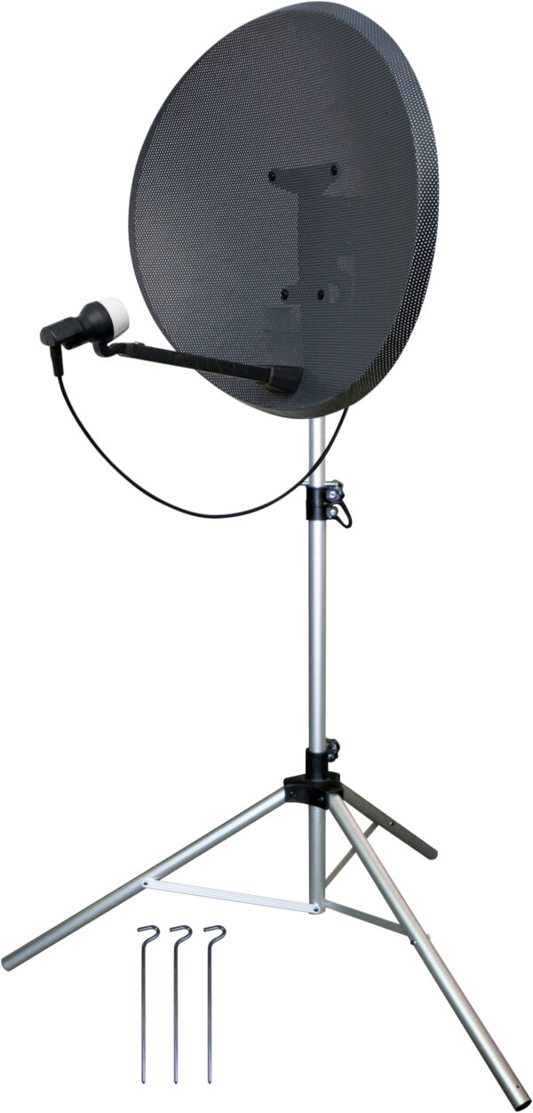 Large Height Adjustable (1201-1715 mm) Silver Satellite Stand
