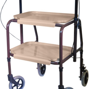 Height Adjustable Kitchen Strolley Trolley with Brakes