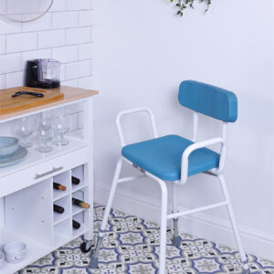 Multi-Use Perching Stool with Padded Backrest
