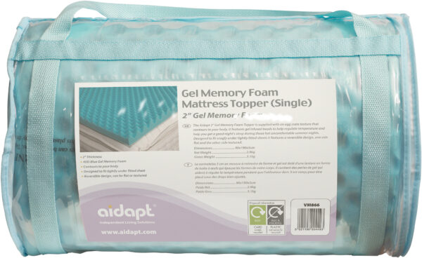 Gel Memory Foam Mattress Topper (Standard Single)