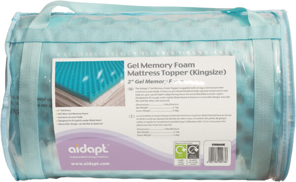 Gel Memory Foam Mattress Topper (King Size)