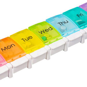 Push Button Weekly Pill Dispenser