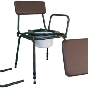 Surrey Height Adjustable Commode Chair with Detachable Arms