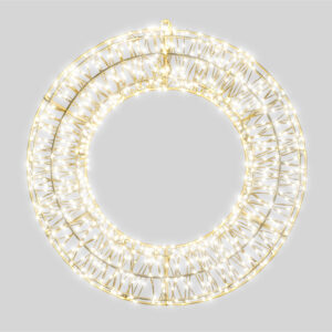 Xmas Haus Pre Lit Micro LED Wreath with 5m Lead, Timer