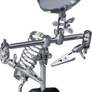 Helping Hands with 60 mm Magnifier Lens, Soldering Iron Rest & 2 Articulated Arms